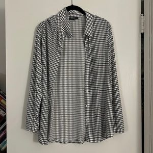 Adrianna Papell Button Down Stretchy Blouse